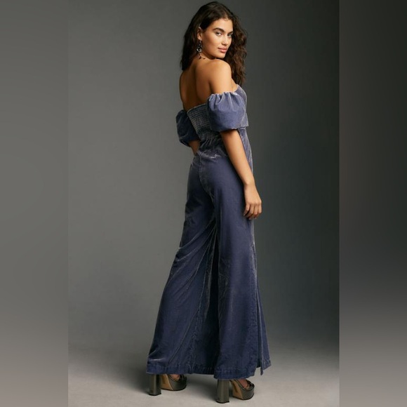 Anthropologie The Femme Velvet Jumpsuit - Picture 2 of 6